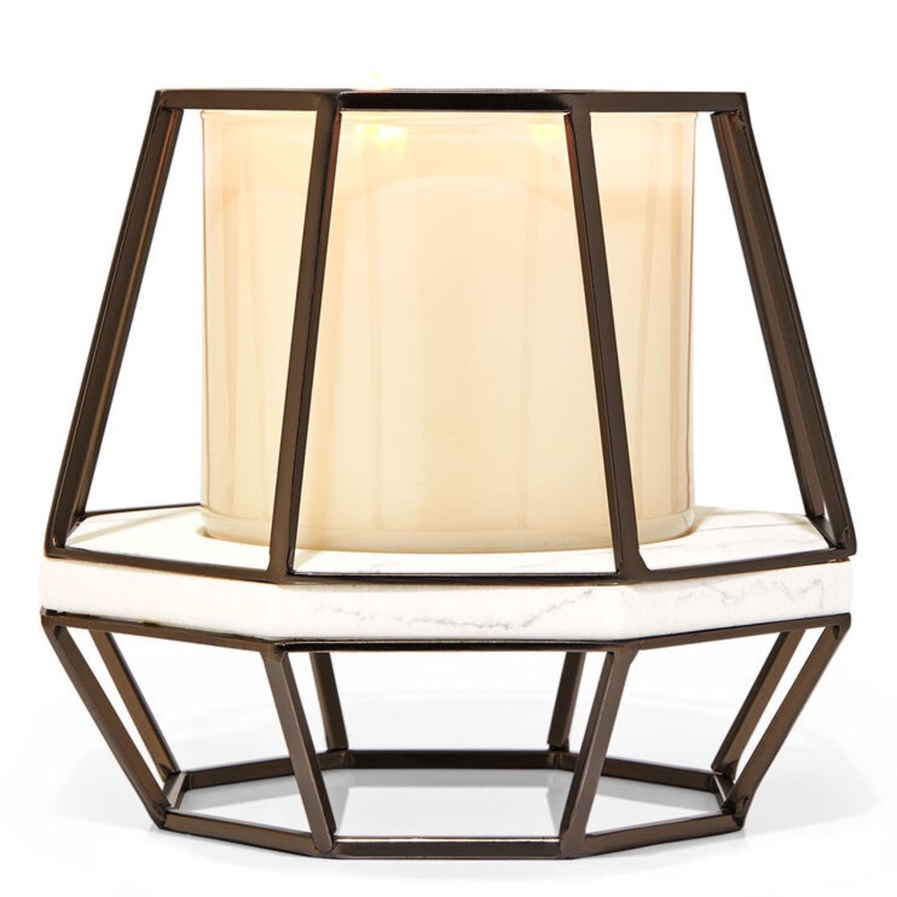 Bath and Body Works Geometric Pedestal 3 Wick Candle Holder